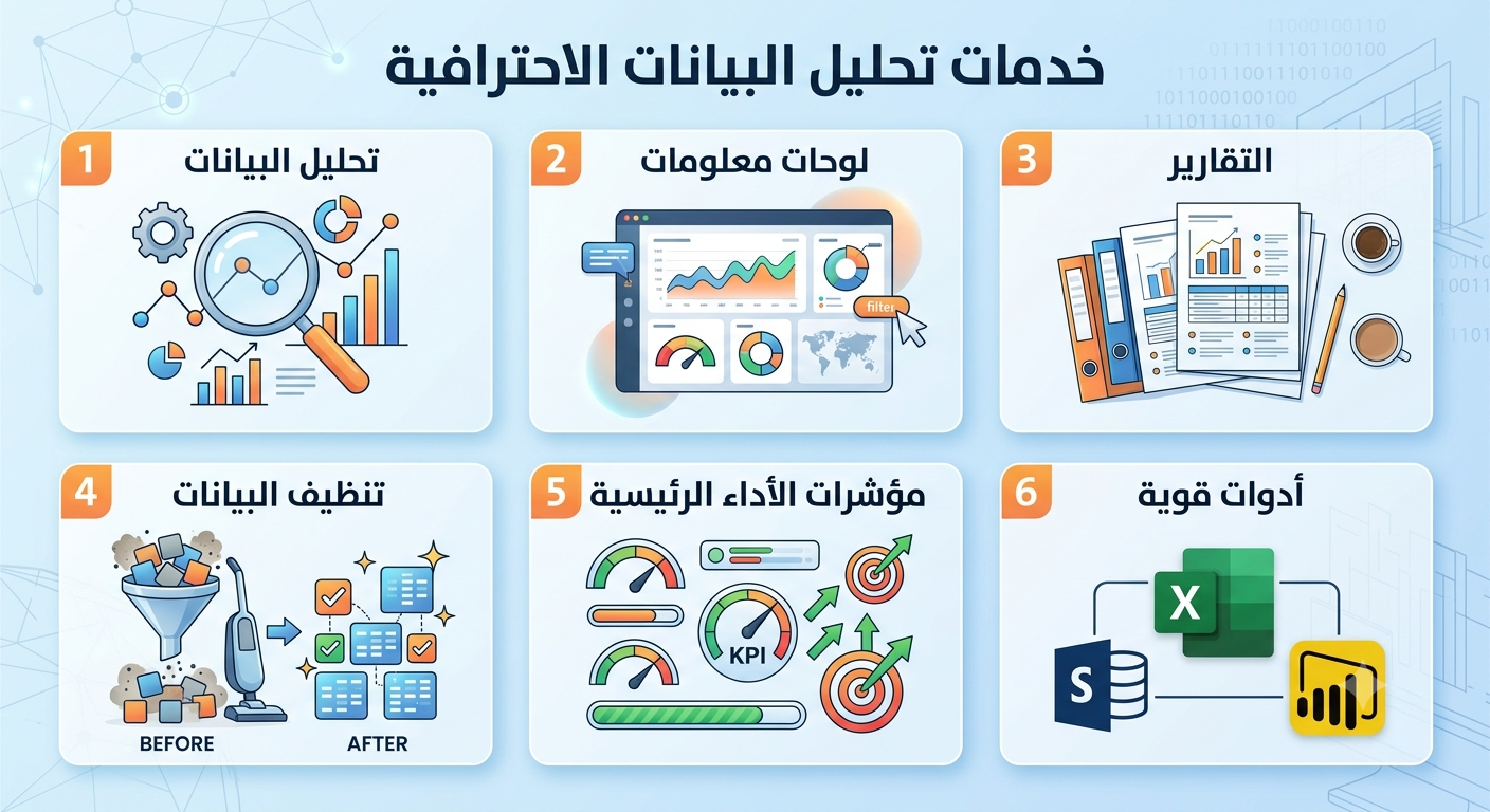 خدمات تحليل البيانات Data Analysis Fathi Kheiry