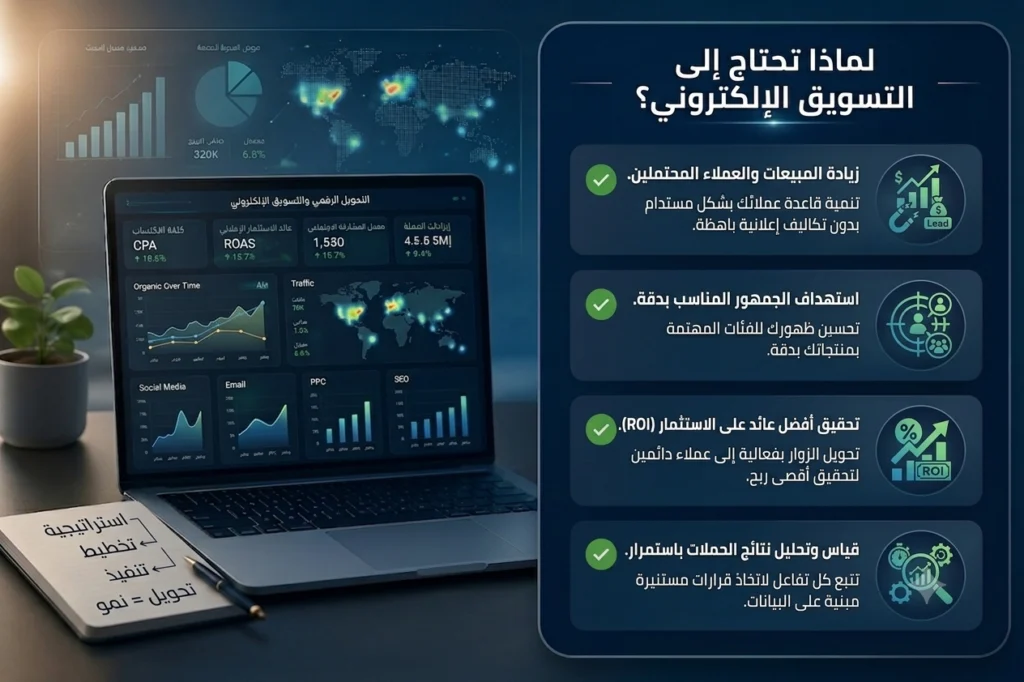 لماذا تحتاج التسويق الالكتروني التسويق الإلكتروني Digital Marketing